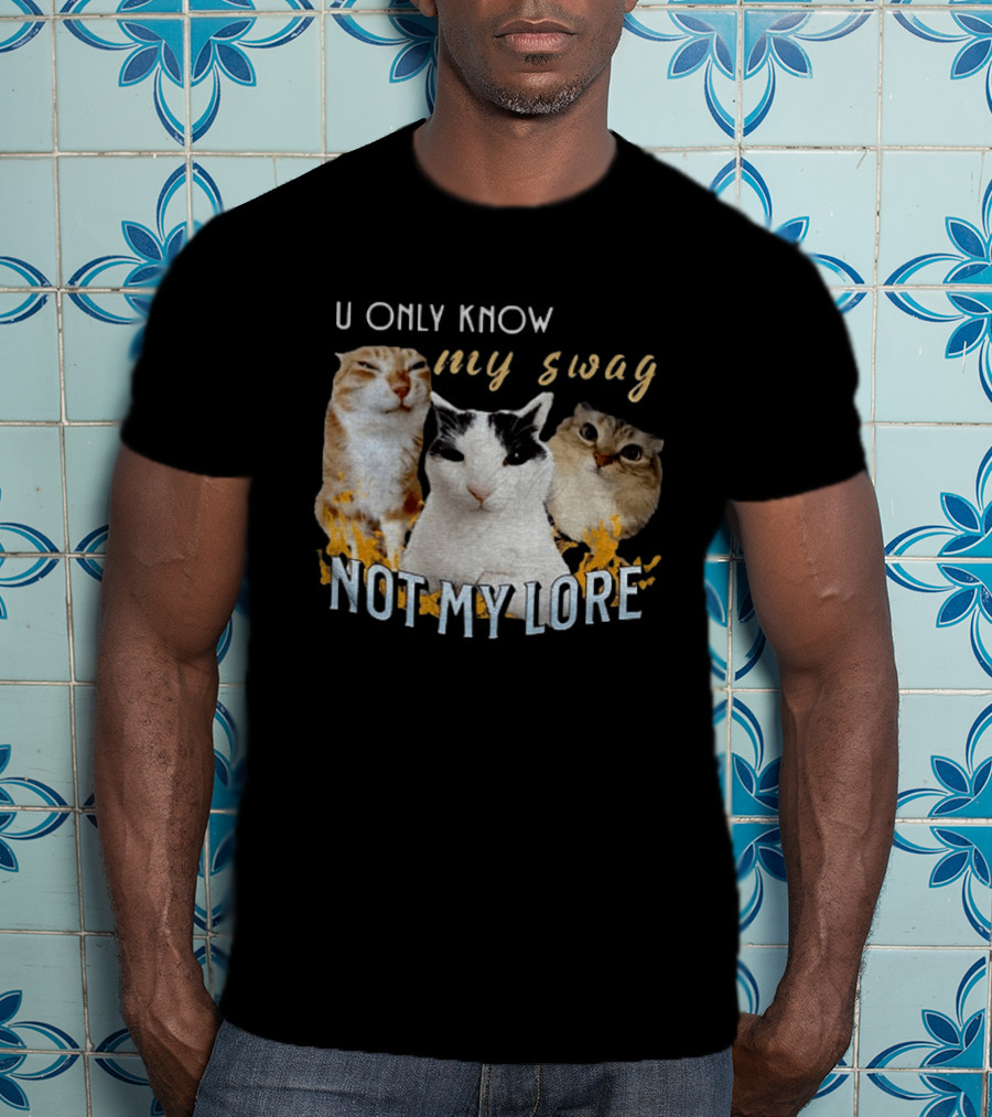 U Only Know My Swag Not My Lore Funny Cat Trio T-Shirt