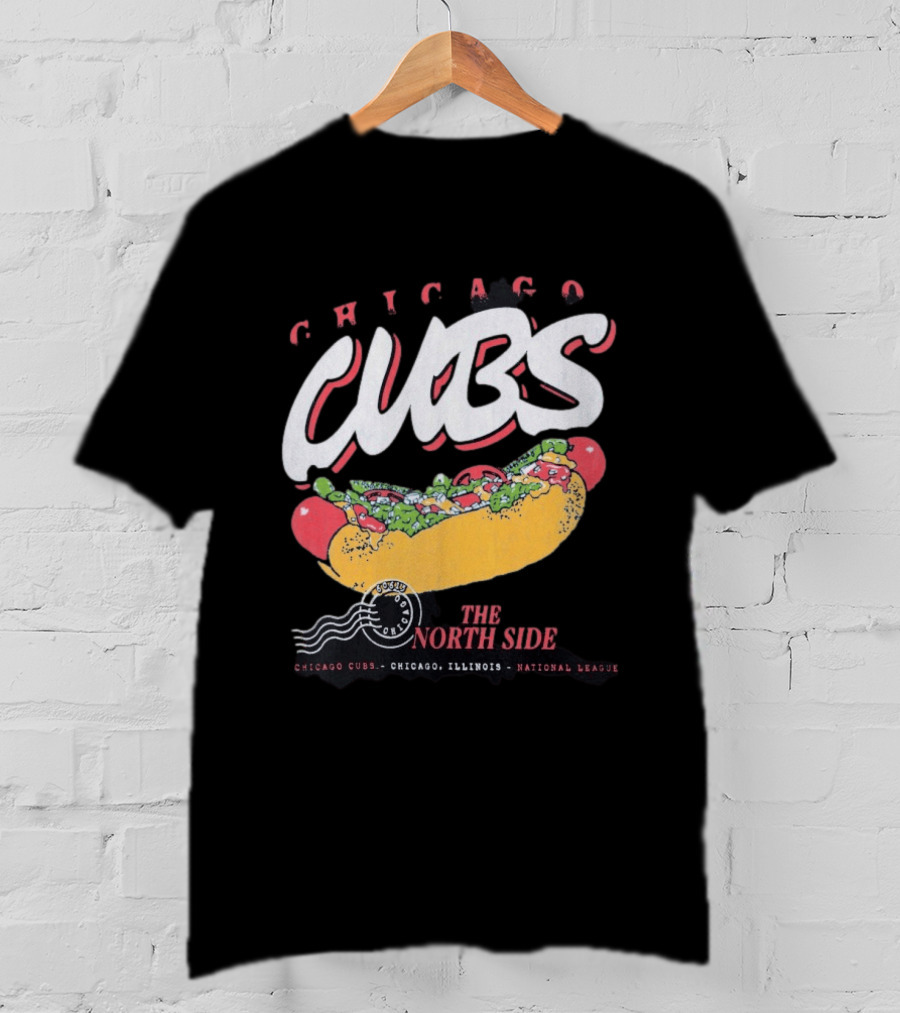 Chicago Cubs The North Side Hot Dog Chicago Illinois National League T-Shirt