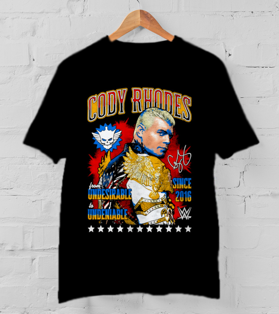 Cody Rhodes Unbreakable Since 2008 WWE Star Signature T-Shirt