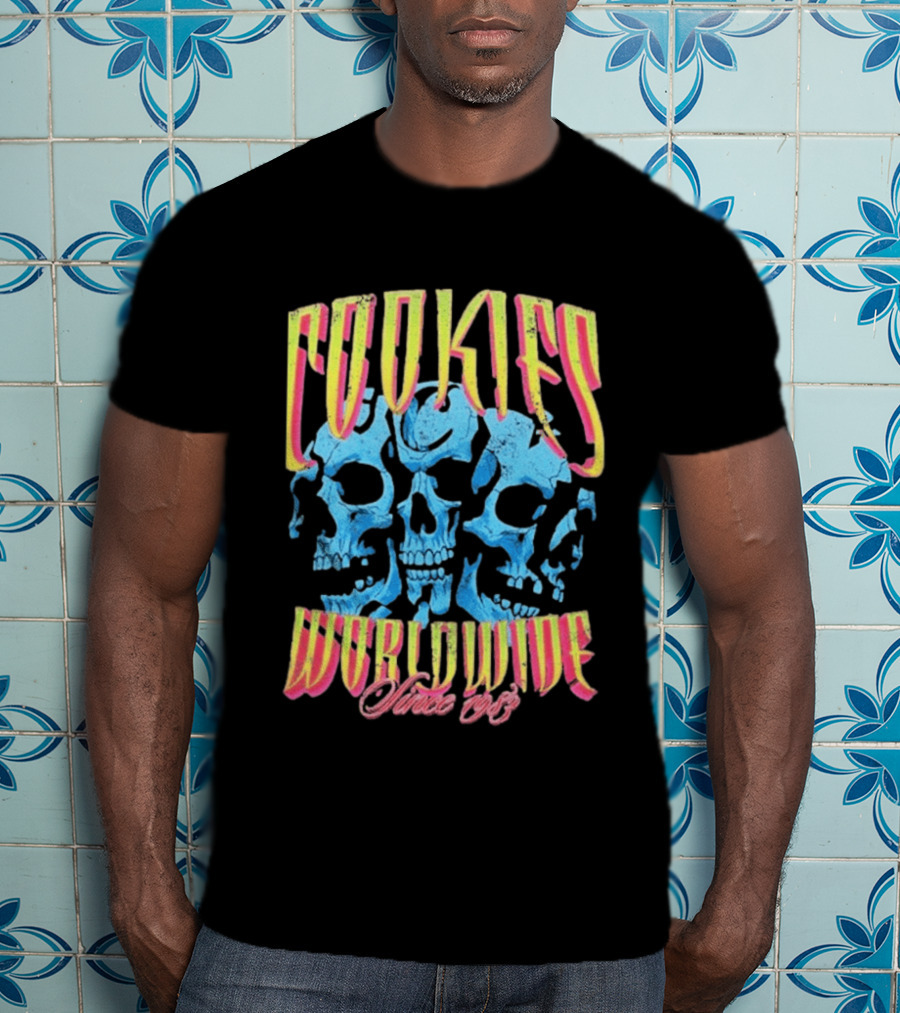 Cookies Worldwide Shattered Skulls Since 1989 T-Shirt