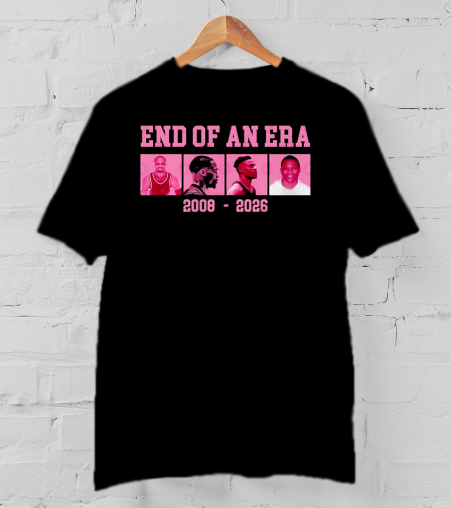 Russell Westbrook End Of An Era 2008 2026 Basketball Legends T-Shirt