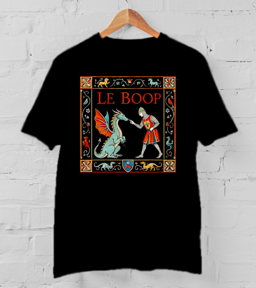 Le Boop Medieval Knight And Dragon Encounter T-Shirt