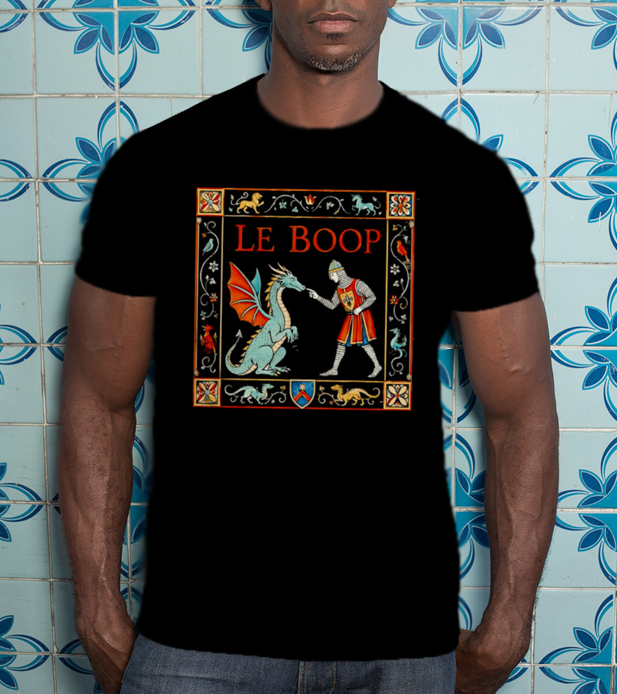 Le Boop Medieval Knight And Dragon Encounter T-Shirt