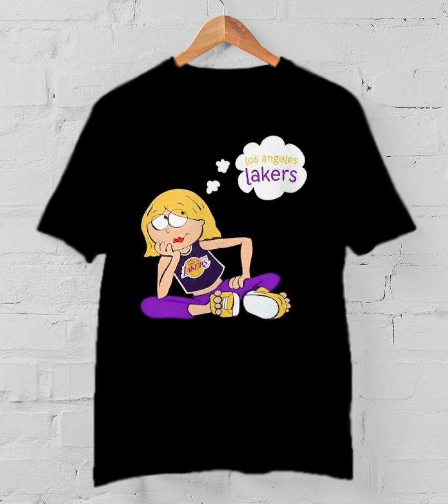 Los Angeles Lakers Cartoon Girl Daydreaming Thought Bubble T-Shirt