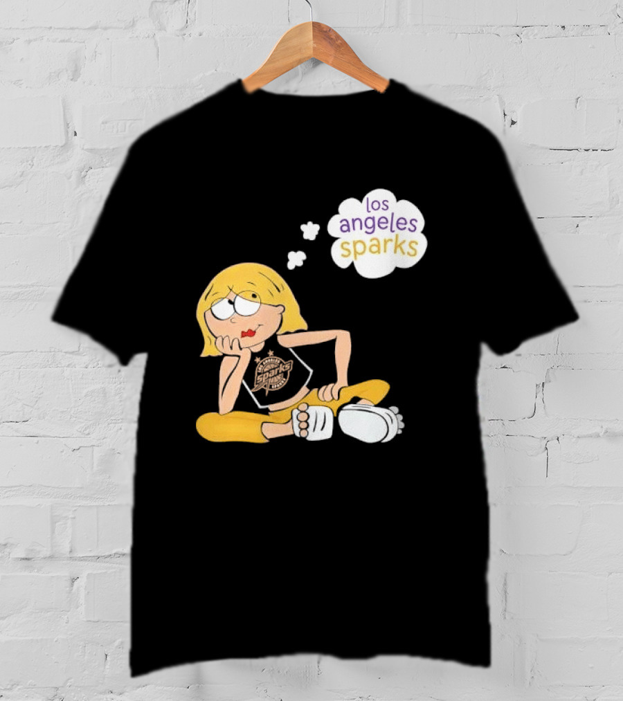 Los Angeles Sparks WNBA Blonde Girl With Astronaut Thought Bubble T-Shirt