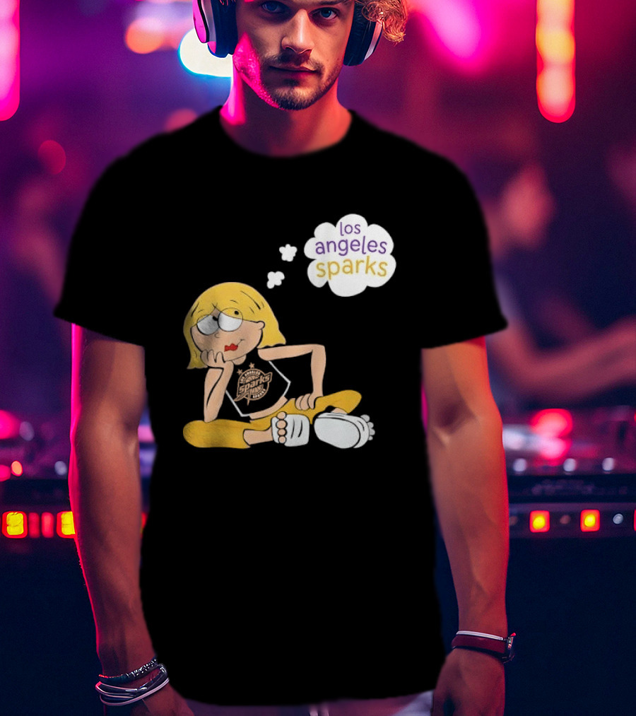 Los Angeles Sparks WNBA Blonde Girl With Astronaut Thought Bubble T-Shirt