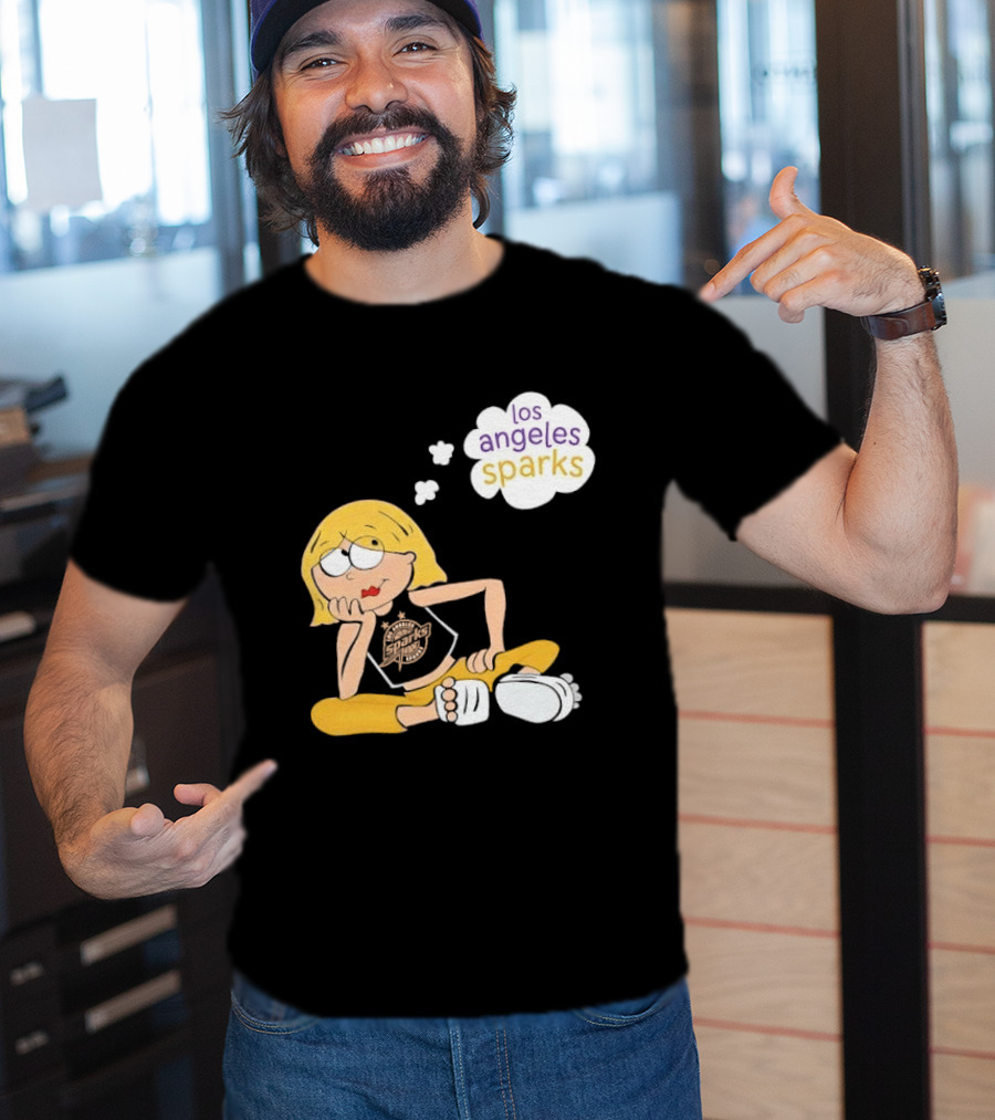 Los Angeles Sparks WNBA Blonde Girl With Astronaut Thought Bubble T-Shirt