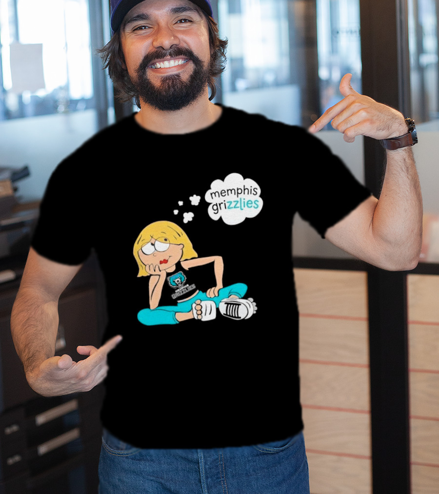 Memphis Grizzlies NBA Cartoon Blonde Girl Daydreaming Thought Bubble T-Shirt