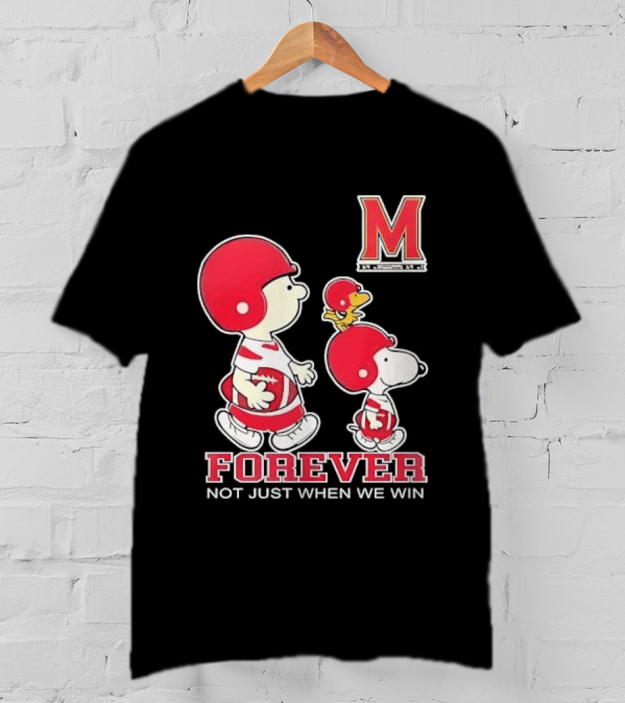 Charlie Brown And Snoopy Forever Loyalty Maryland Terrapins Fan T-Shirt