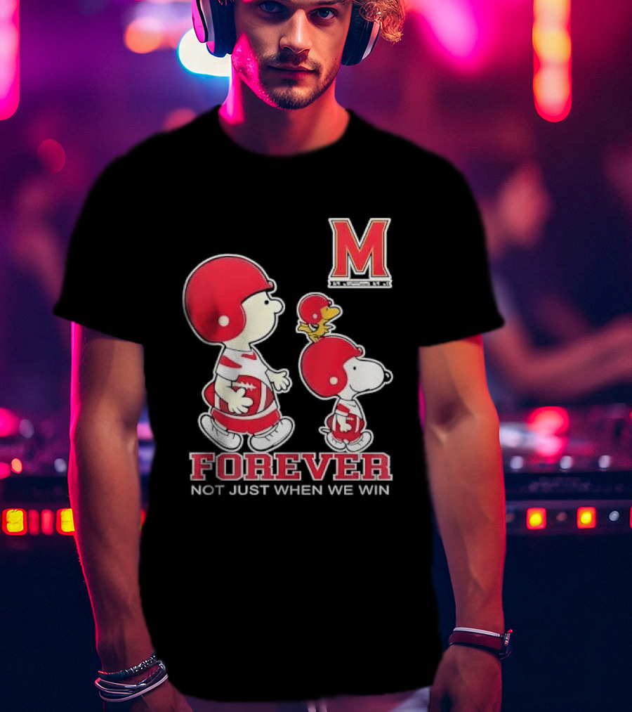 Charlie Brown And Snoopy Forever Loyalty Maryland Terrapins Fan T-Shirt