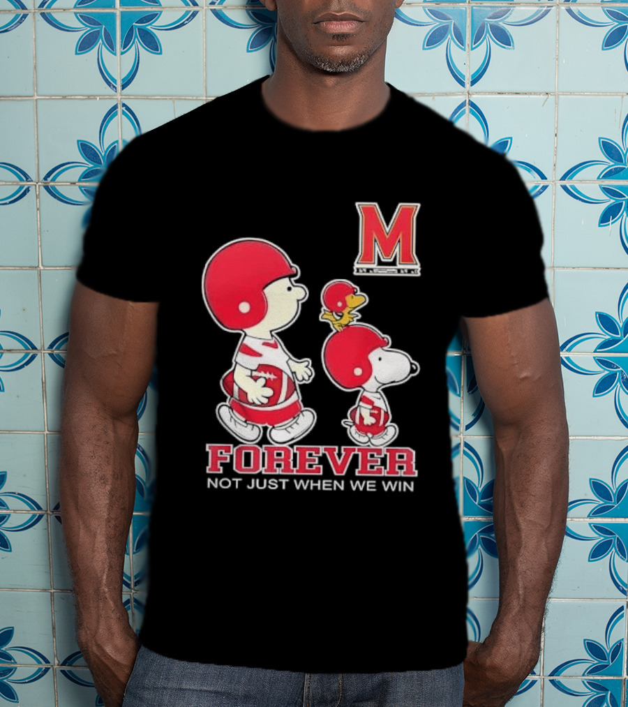 Charlie Brown And Snoopy Forever Loyalty Maryland Terrapins Fan T-Shirt