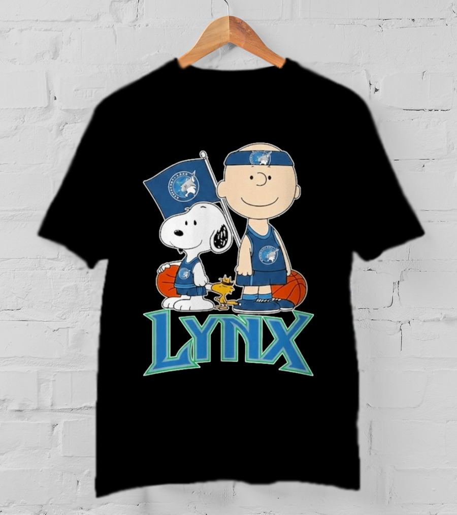 Minnesota Lynx Snoopy Charlie Brown WNBA Basketball Woodstock T-Shirt