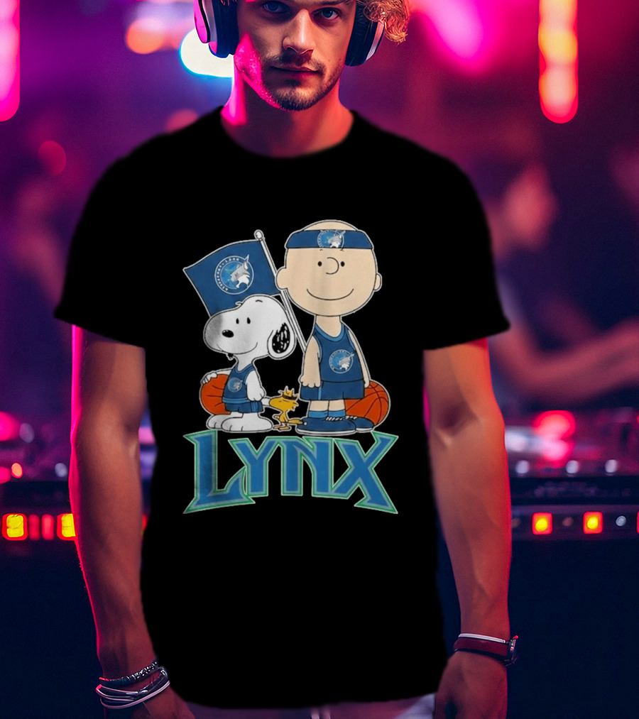 Minnesota Lynx Snoopy Charlie Brown WNBA Basketball Woodstock T-Shirt