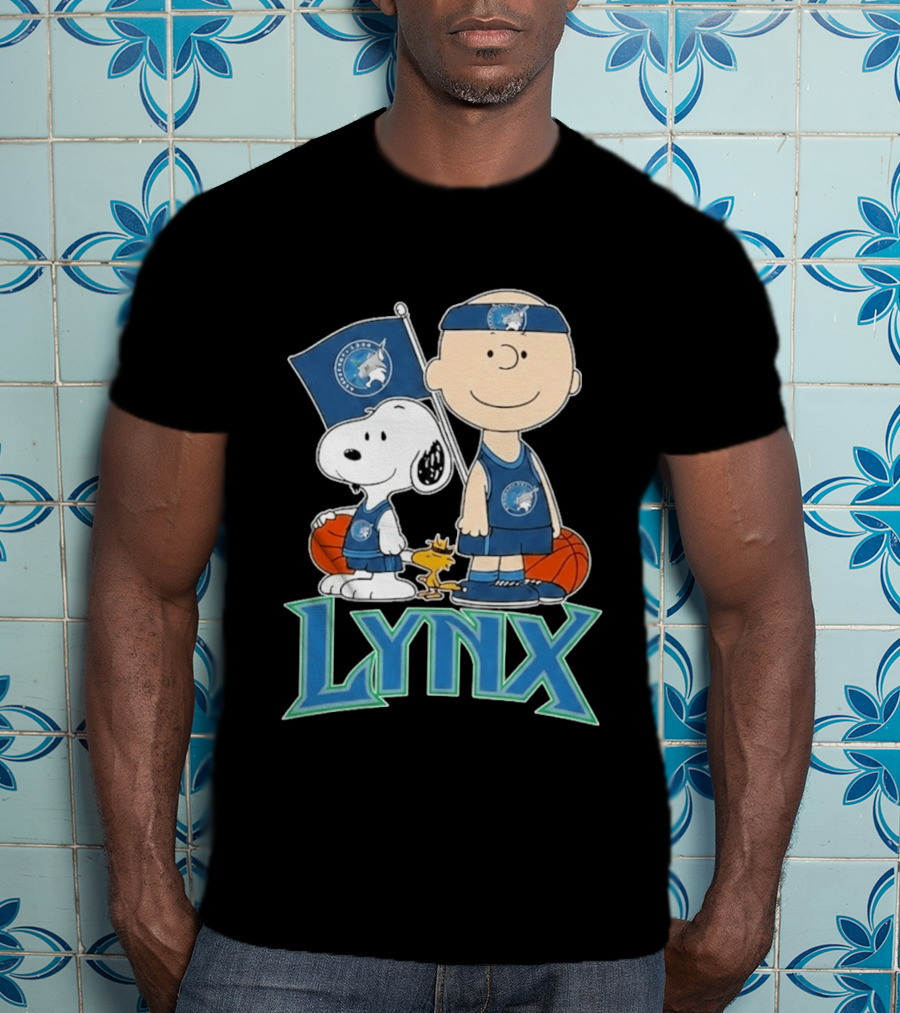 Minnesota Lynx Snoopy Charlie Brown WNBA Basketball Woodstock T-Shirt