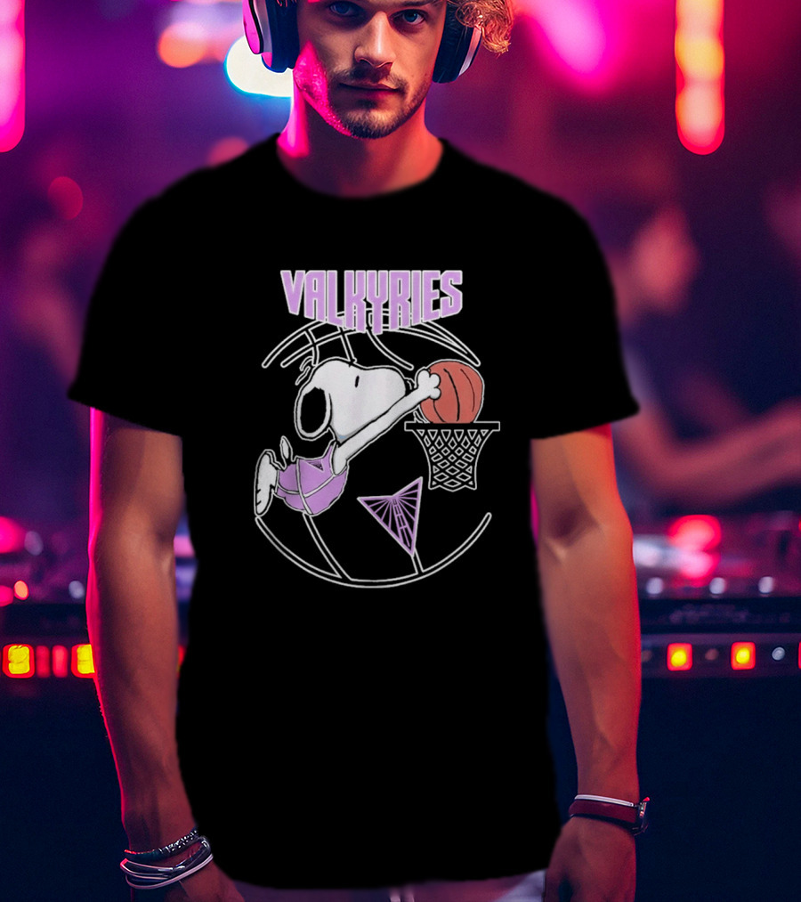 Snoopy Valkyries Basketball Dunk WNBA Golden State T-Shirt