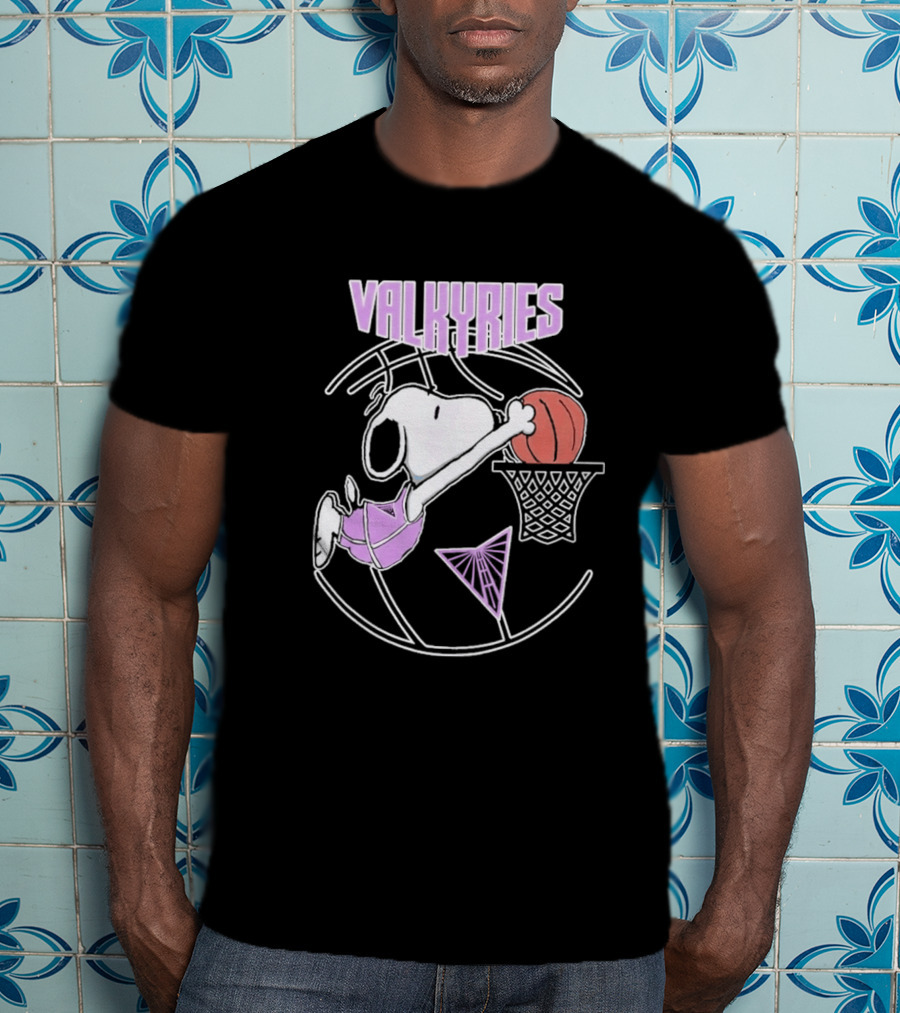 Snoopy Valkyries Basketball Dunk WNBA Golden State T-Shirt