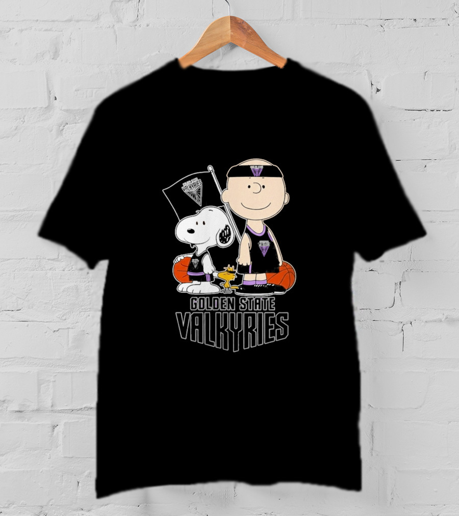 Golden State Valkyries Charlie Brown Snoopy WNBA Basketball T-Shirt