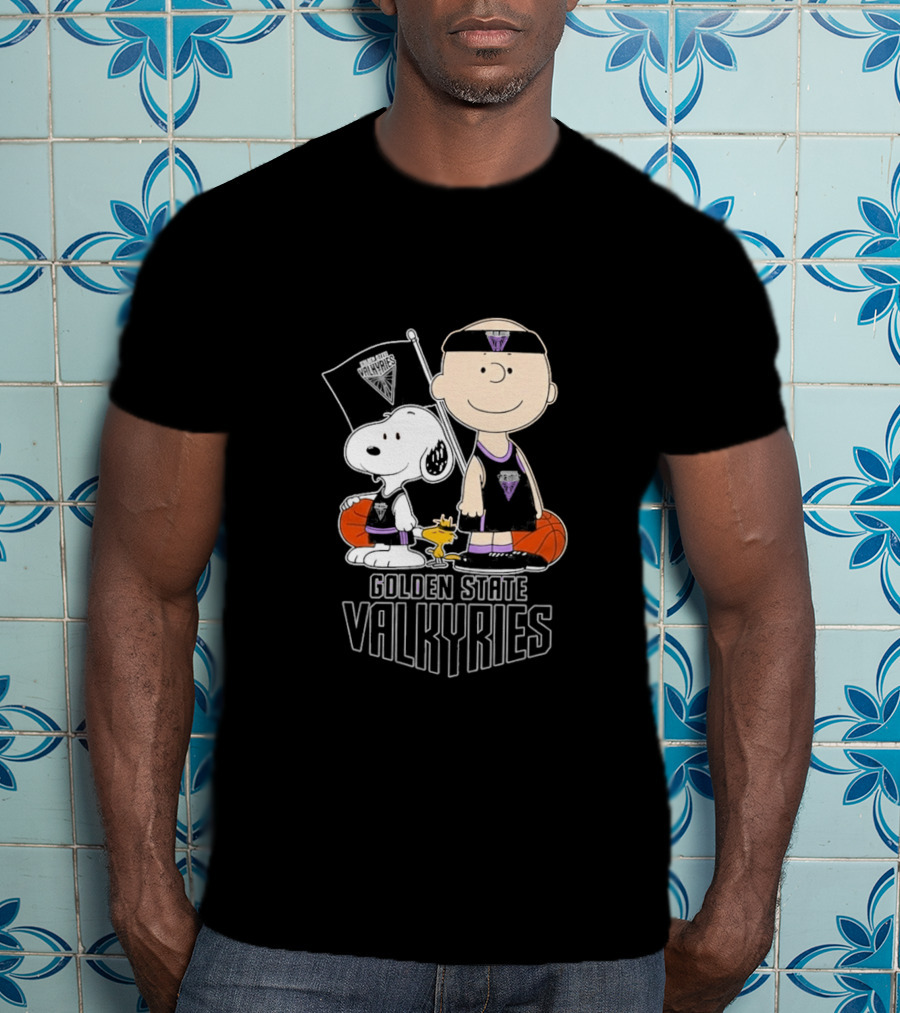 Golden State Valkyries Charlie Brown Snoopy WNBA Basketball T-Shirt