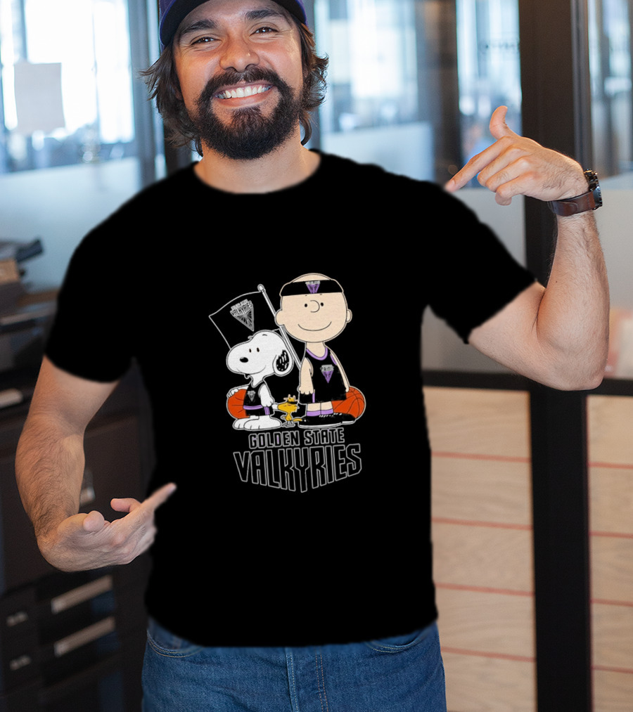 Golden State Valkyries Charlie Brown Snoopy WNBA Basketball T-Shirt