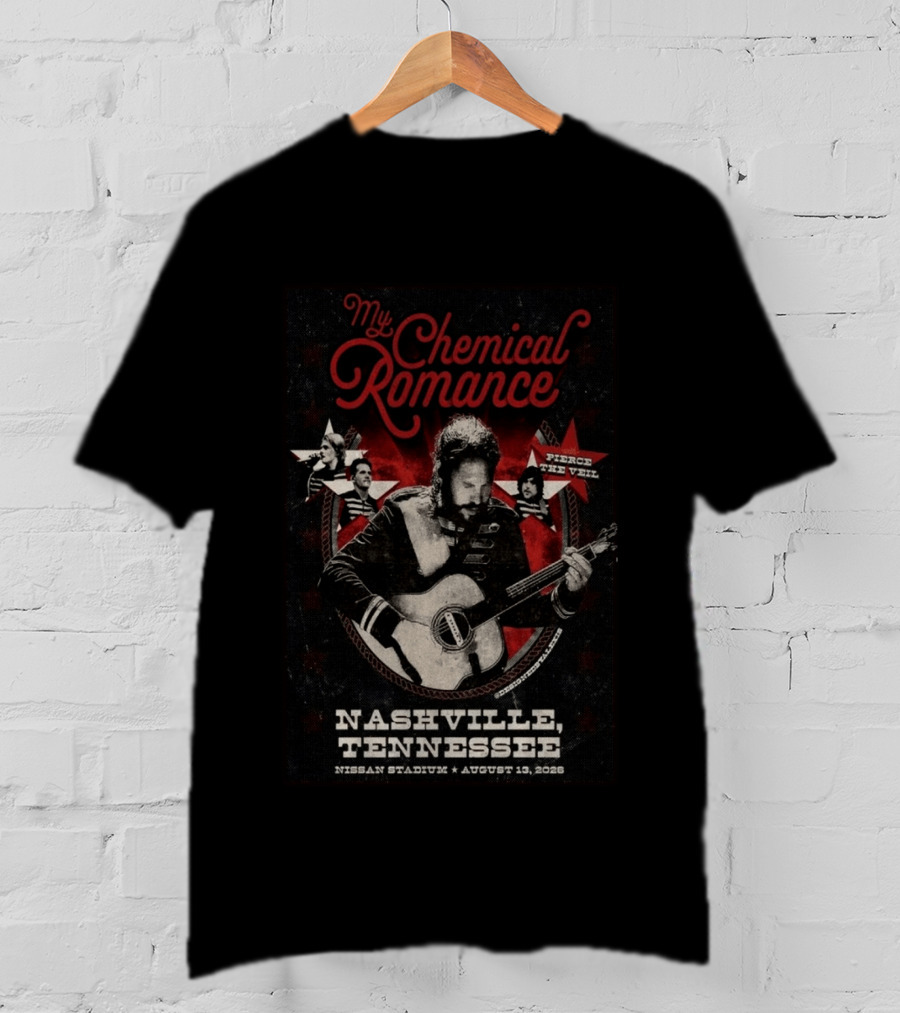My Chemical Romance Nashville Tennessee Pierce The Veil Nissan Stadium August 10 2026 T-Shirt