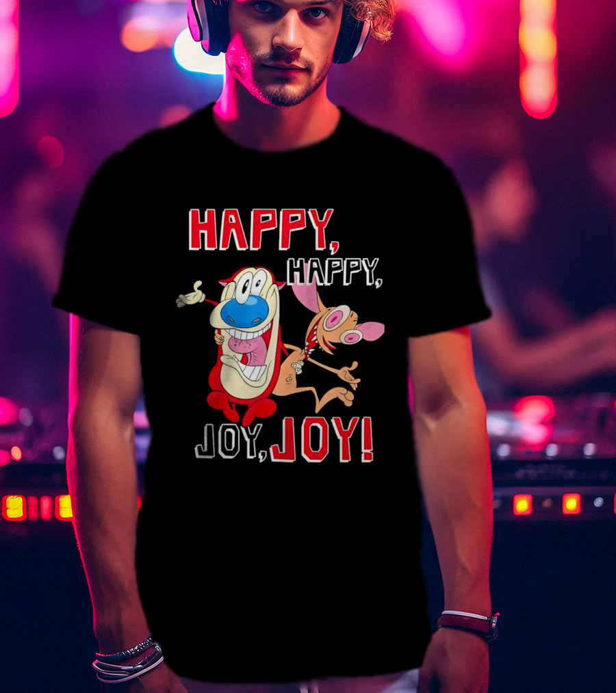 Happy Happy Joy Joy Ren Stimpy Characters T-Shirt
