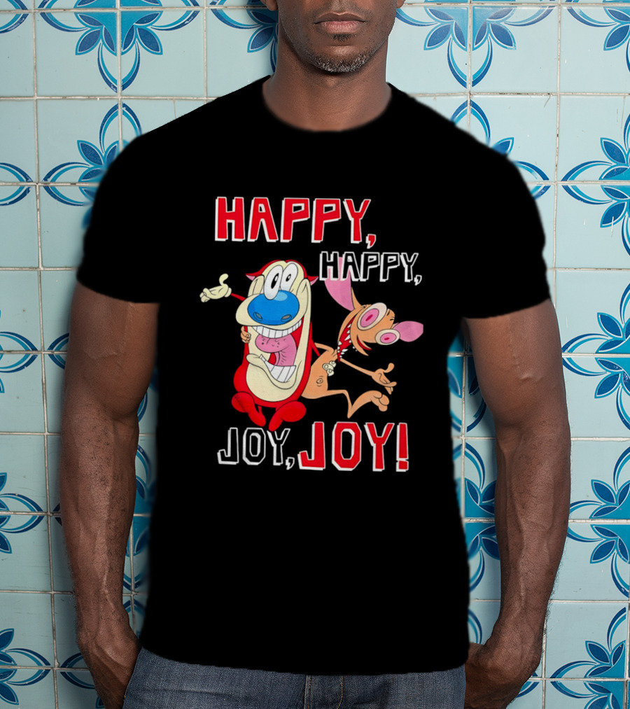 Happy Happy Joy Joy Ren Stimpy Characters T-Shirt