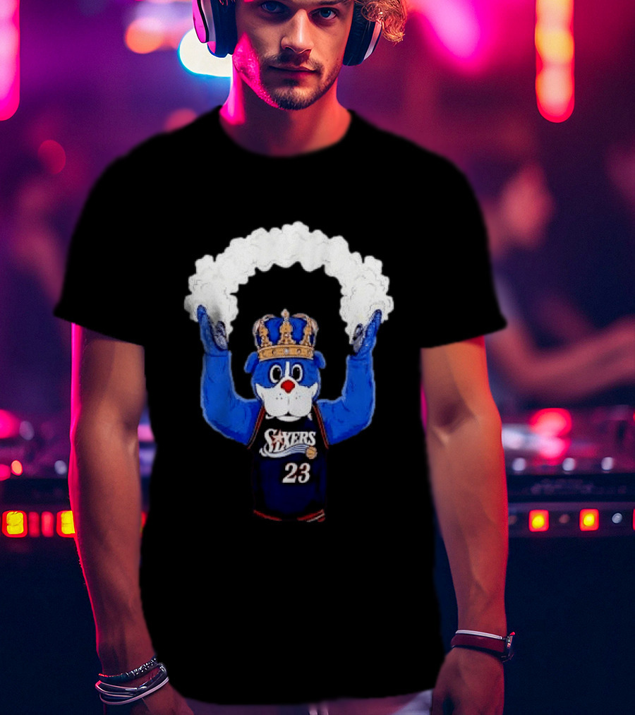 Philadelphia 76ers Franklin The Dog Mascot With Crown NBA 23 Play The Suns T-Shirt