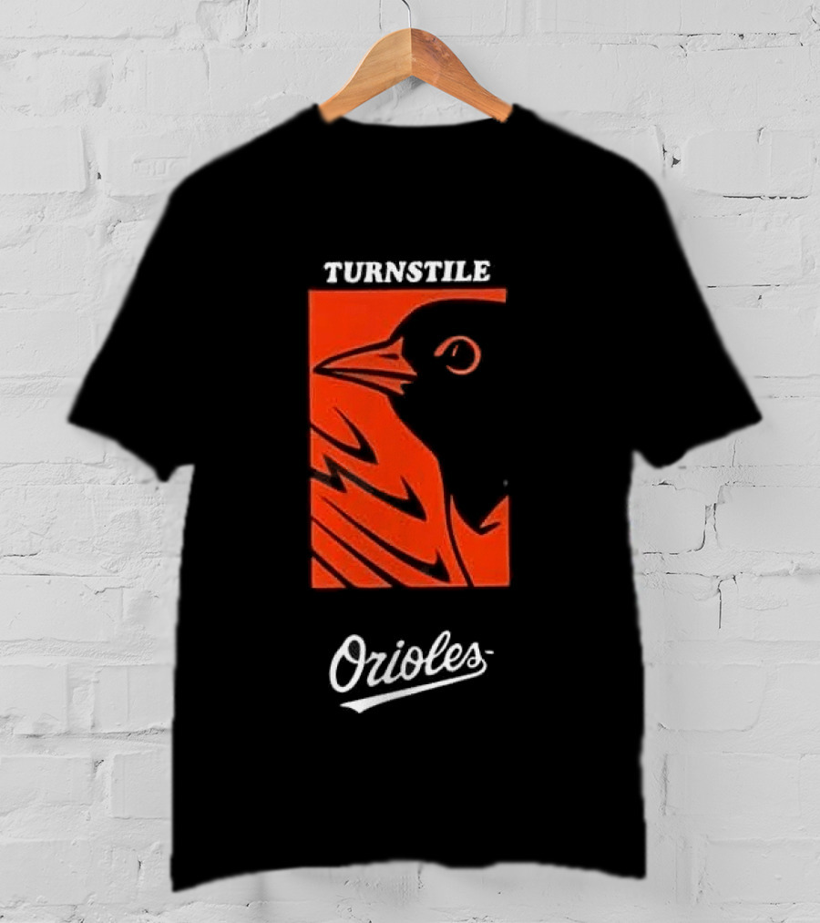 Turnstile Orioles Collaboration Bird Graphic Baltimore Team Merchandise T-Shirt