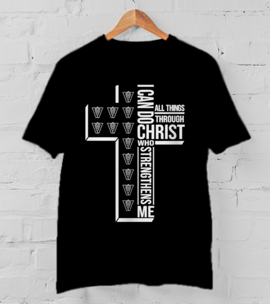 Vandegrift Crown Trio I Can Do All Things Through Christ Who Strengthens Me T-Shirt