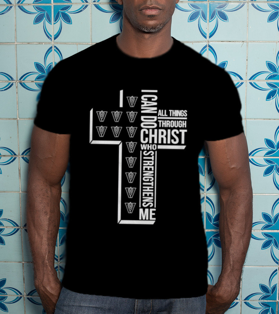 Vandegrift Crown Trio I Can Do All Things Through Christ Who Strengthens Me T-Shirt