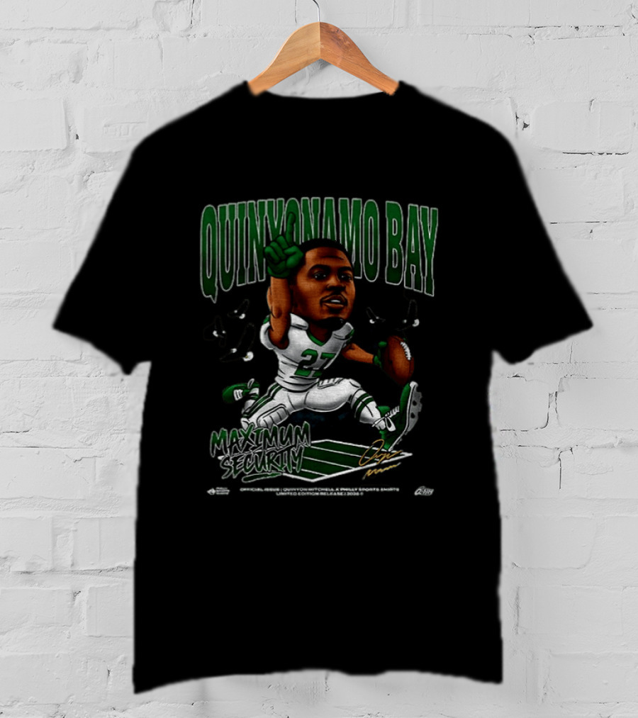 Quinyonamo Bay Maximum Security Quinyon Mitchell Philadelphia Eagles 27 T-Shirt