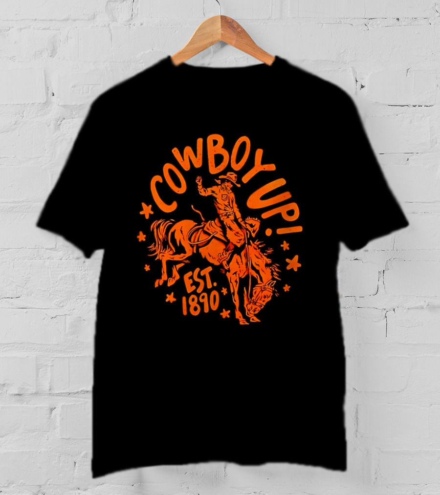 Cowboy Up Rodeo Bucking Bronco Est 1890 T-Shirt