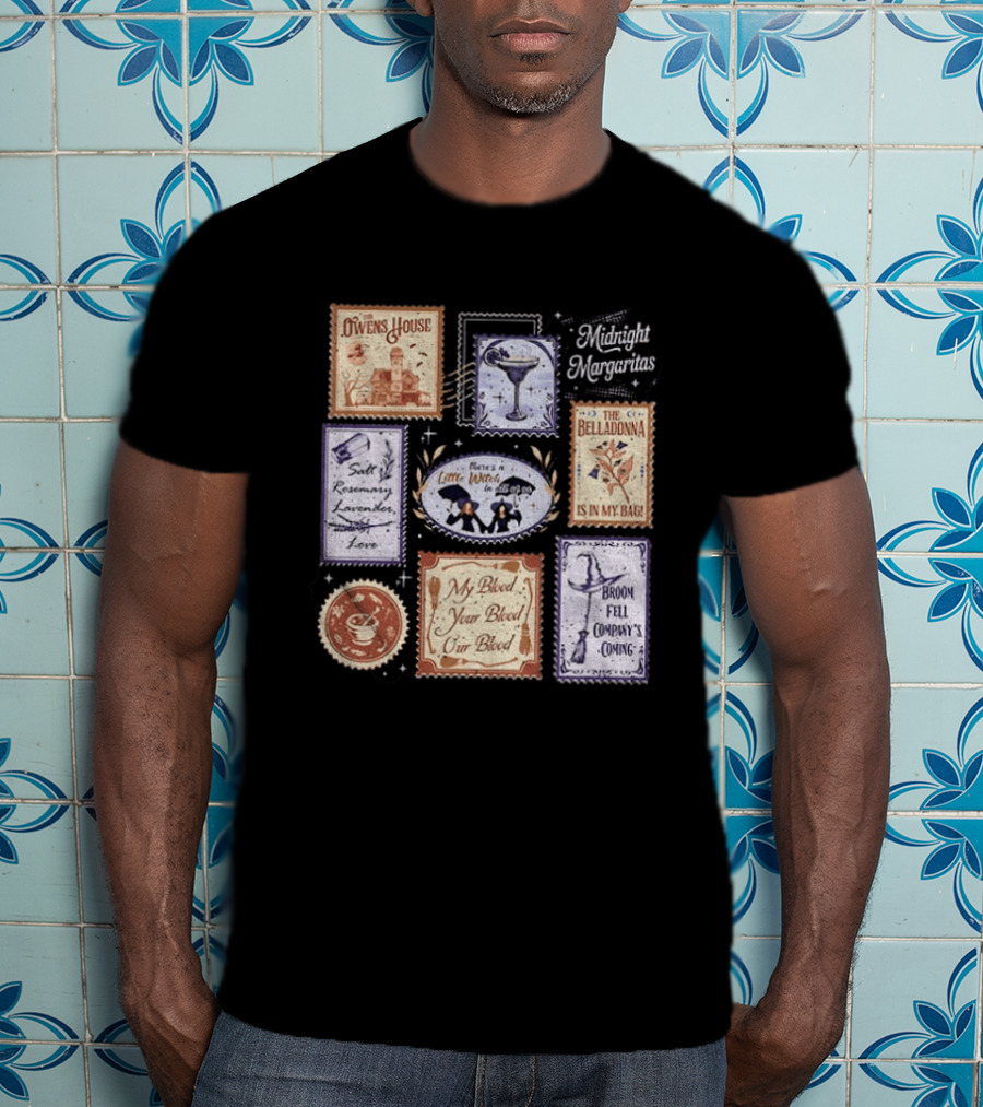 The Owens House Midnight Margaritas Salt Rosemary Lavender Spell Broom Fell Feels Like Little Witch Is In My Bag T-Shirt