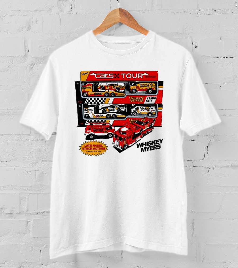 NEW Cars Tour Whiskey Myers Team Set Late Model Stock Action Limited Edition T-Shirt