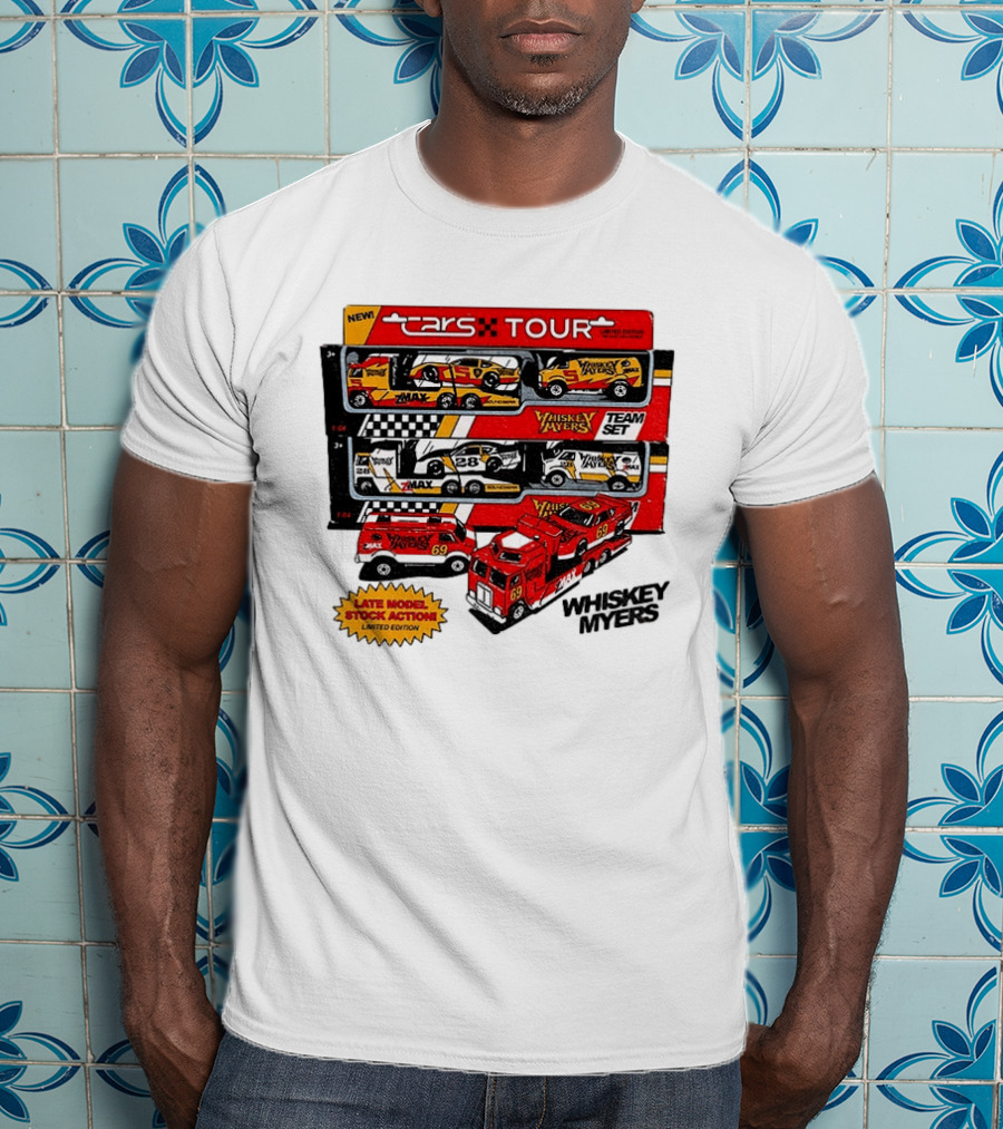NEW Cars Tour Whiskey Myers Team Set Late Model Stock Action Limited Edition T-Shirt