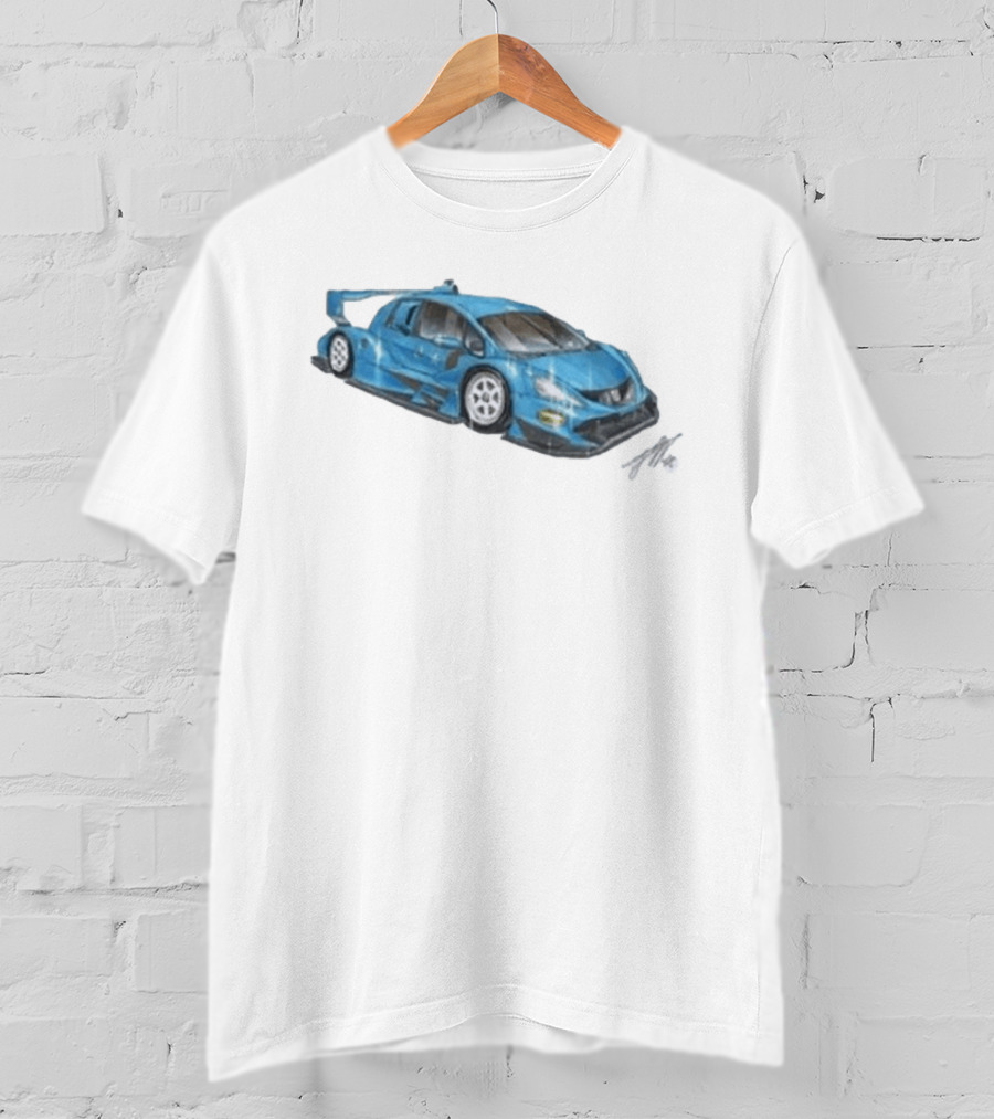 Grentperez Fig Blue Race Car T-Shirt