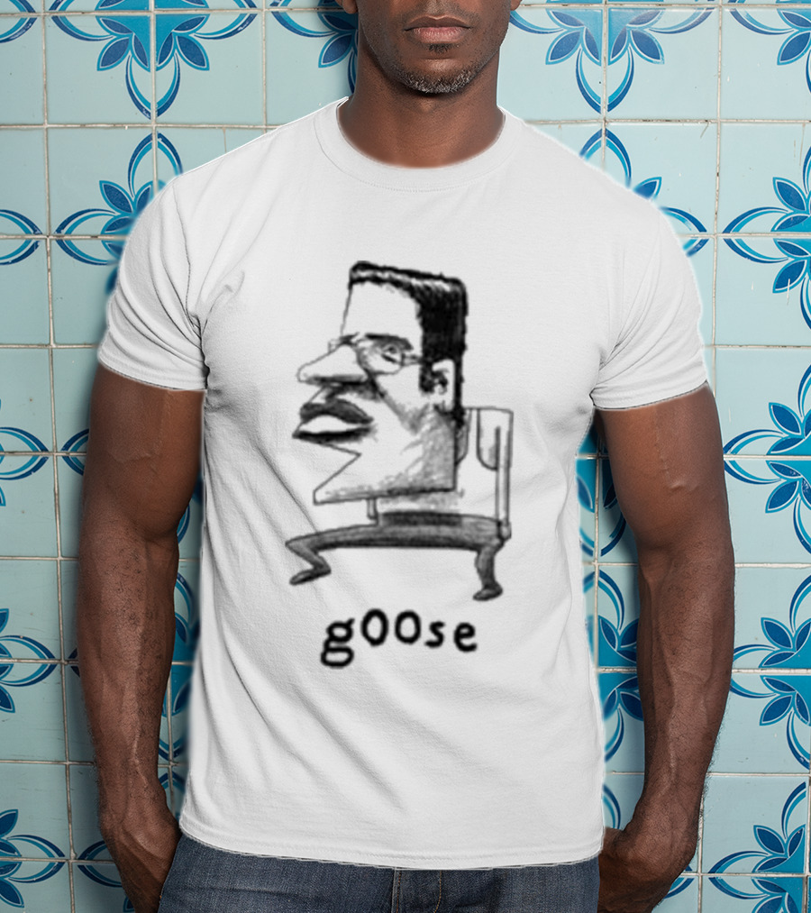 Grentperez G00se Man Goose Text Sketch T-Shirt