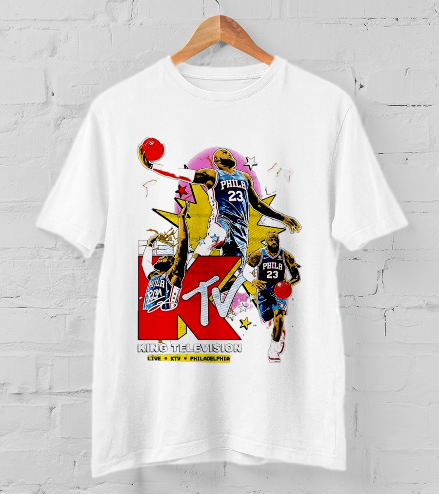 King Television Philadelphia 23 Philadelphia 76ers NBA KTV MTV Live T-Shirt