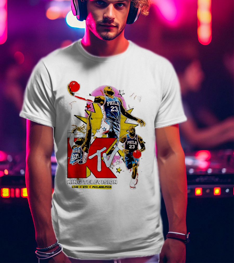King Television Philadelphia 23 Philadelphia 76ers NBA KTV MTV Live T-Shirt