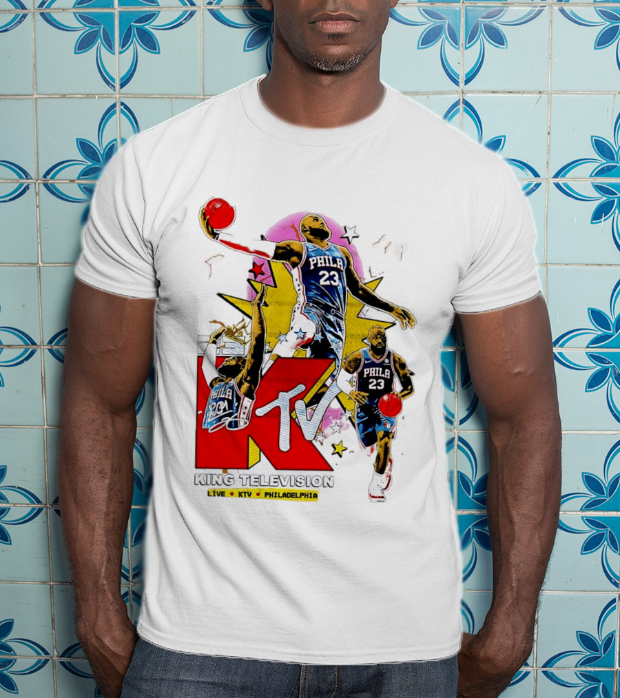 King Television Philadelphia 23 Philadelphia 76ers NBA KTV MTV Live T-Shirt
