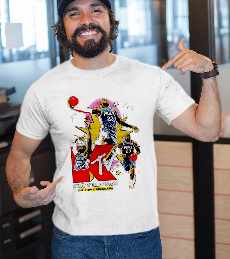 King Television Philadelphia 23 Philadelphia 76ers NBA KTV MTV Live T-Shirt