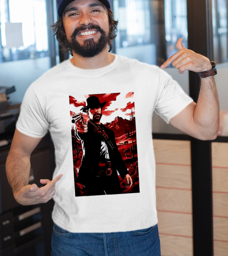 Red Dead Redemption 2 Cowboy Illustration Best Game Ever Made T-Shirt
