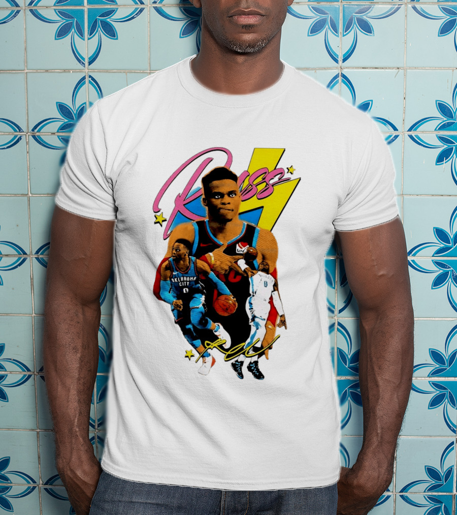 Russell Westbrook Oklahoma City Thunder NBA Russ Basketball Player Iconic Moments T-Shirt