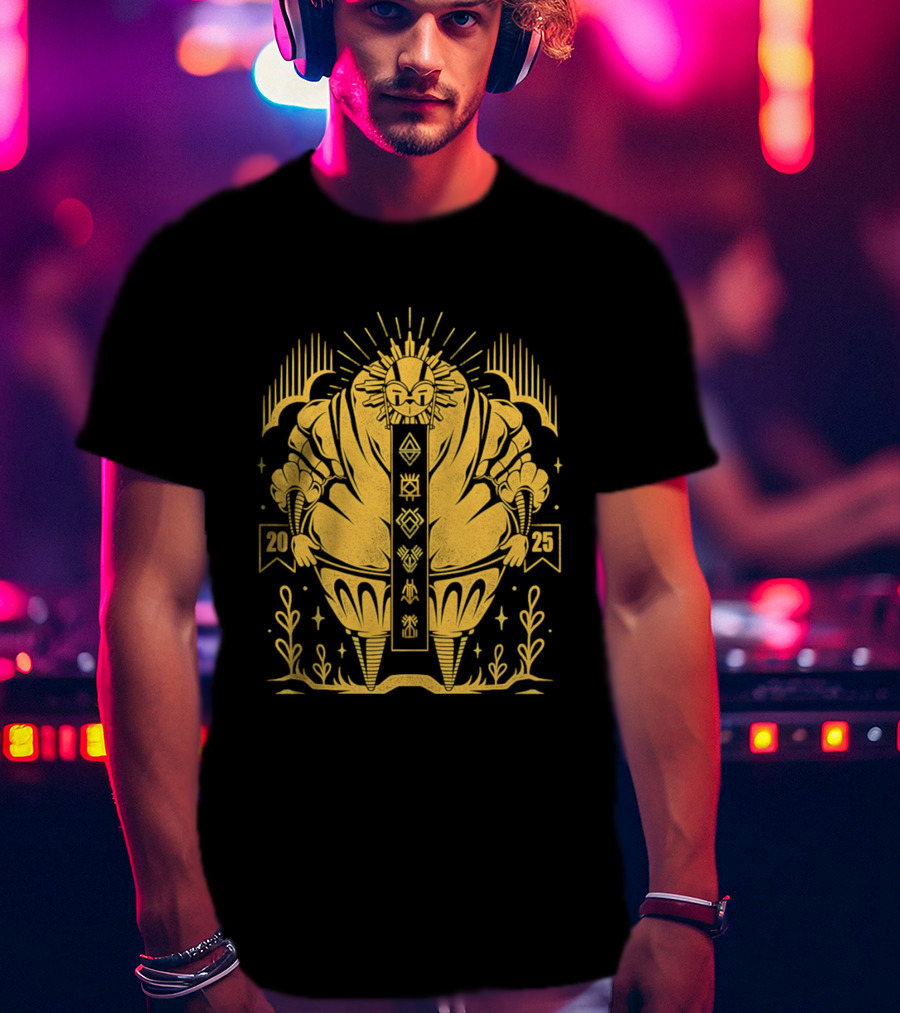 2025 Sun God Symbols Ornate Geometric Motif T-Shirt