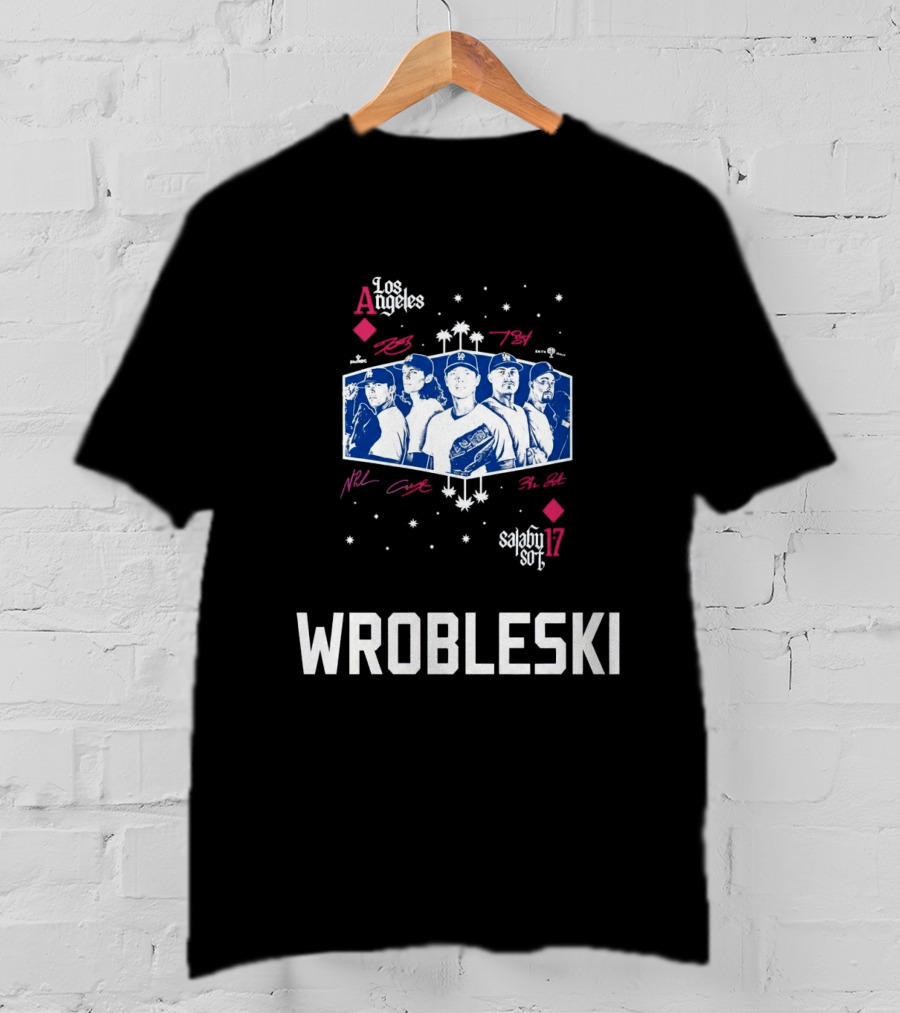 Los Angeles Dodgers 2026 Aces Wrobleski Team Players T-Shirt