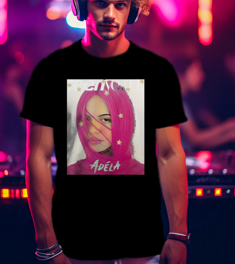 Teen Vogue Cover Adéla Pink Hair Star Accents T-Shirt