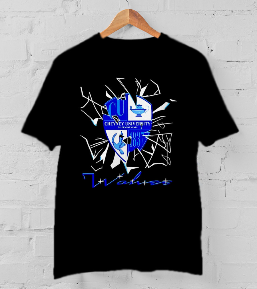 Cheyney University Pennsylvania 1837 Shattered Glass Wolves T-Shirt