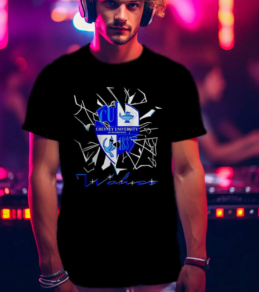 Cheyney University Pennsylvania 1837 Shattered Glass Wolves T-Shirt