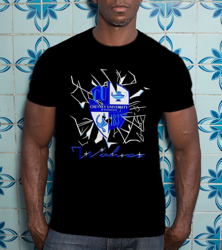 Cheyney University Pennsylvania 1837 Shattered Glass Wolves T-Shirt