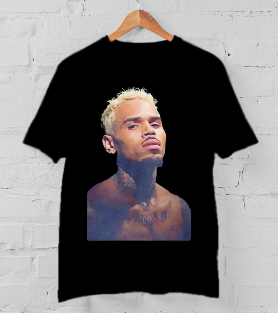 Chris Brown Blond Hair Tattoo T-Shirt